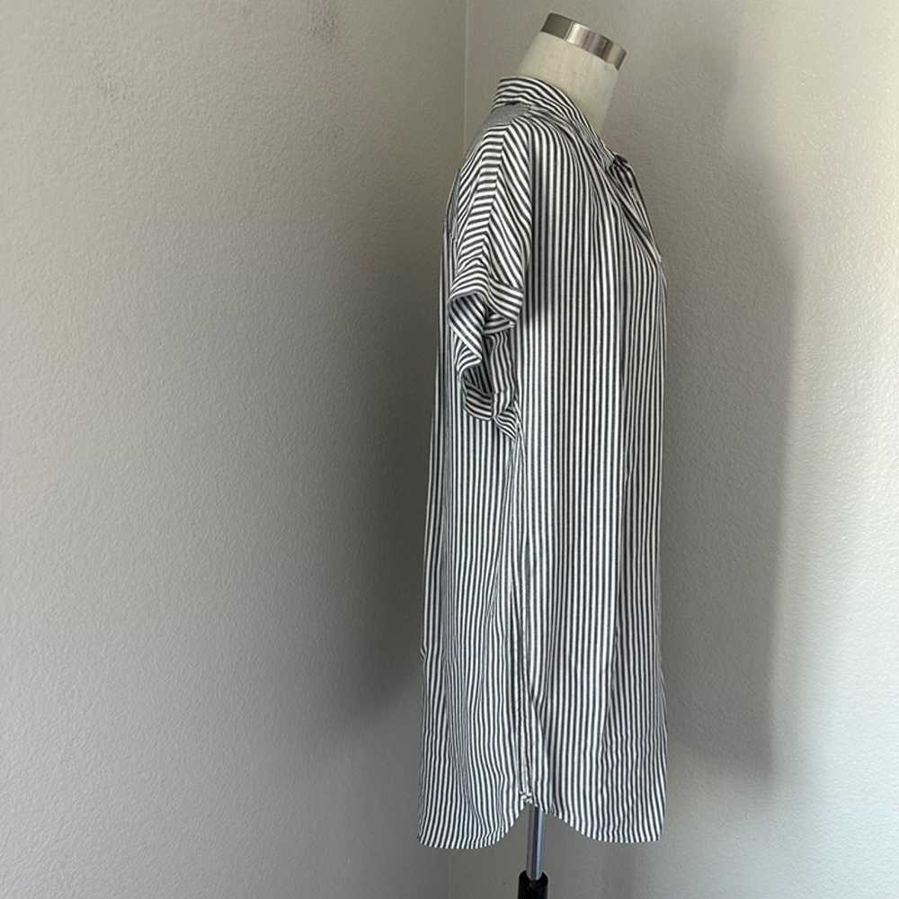 Madewell Central Shirtdress Striped White Grey Sz… - image 5