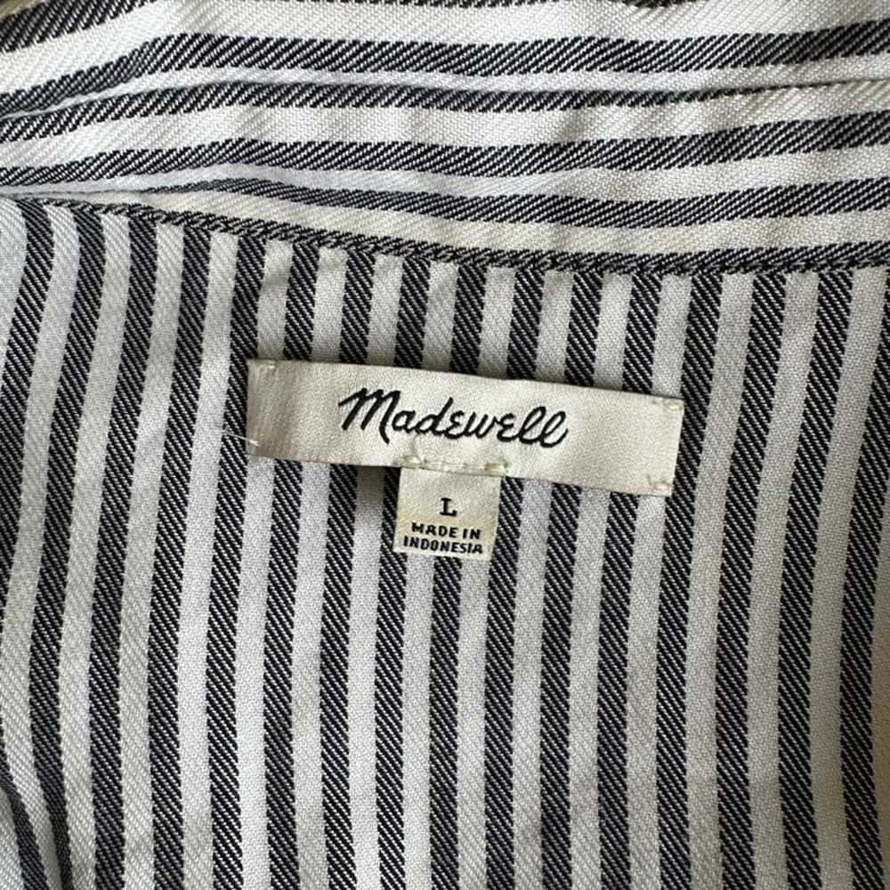 Madewell Central Shirtdress Striped White Grey Sz… - image 7
