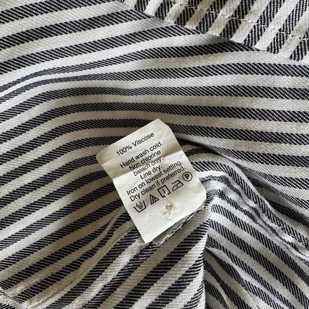 Madewell Central Shirtdress Striped White Grey Sz… - image 8