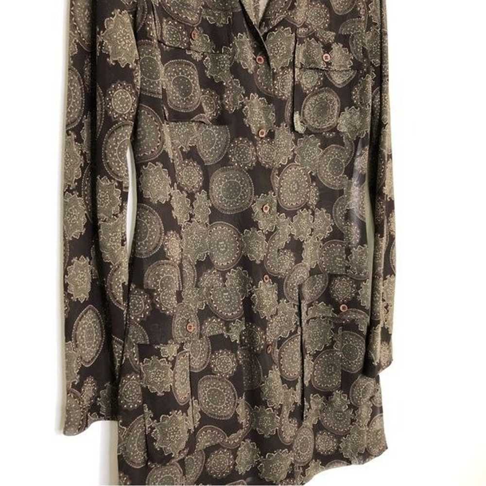 Express brown share floral tunic shirt dress - image 3