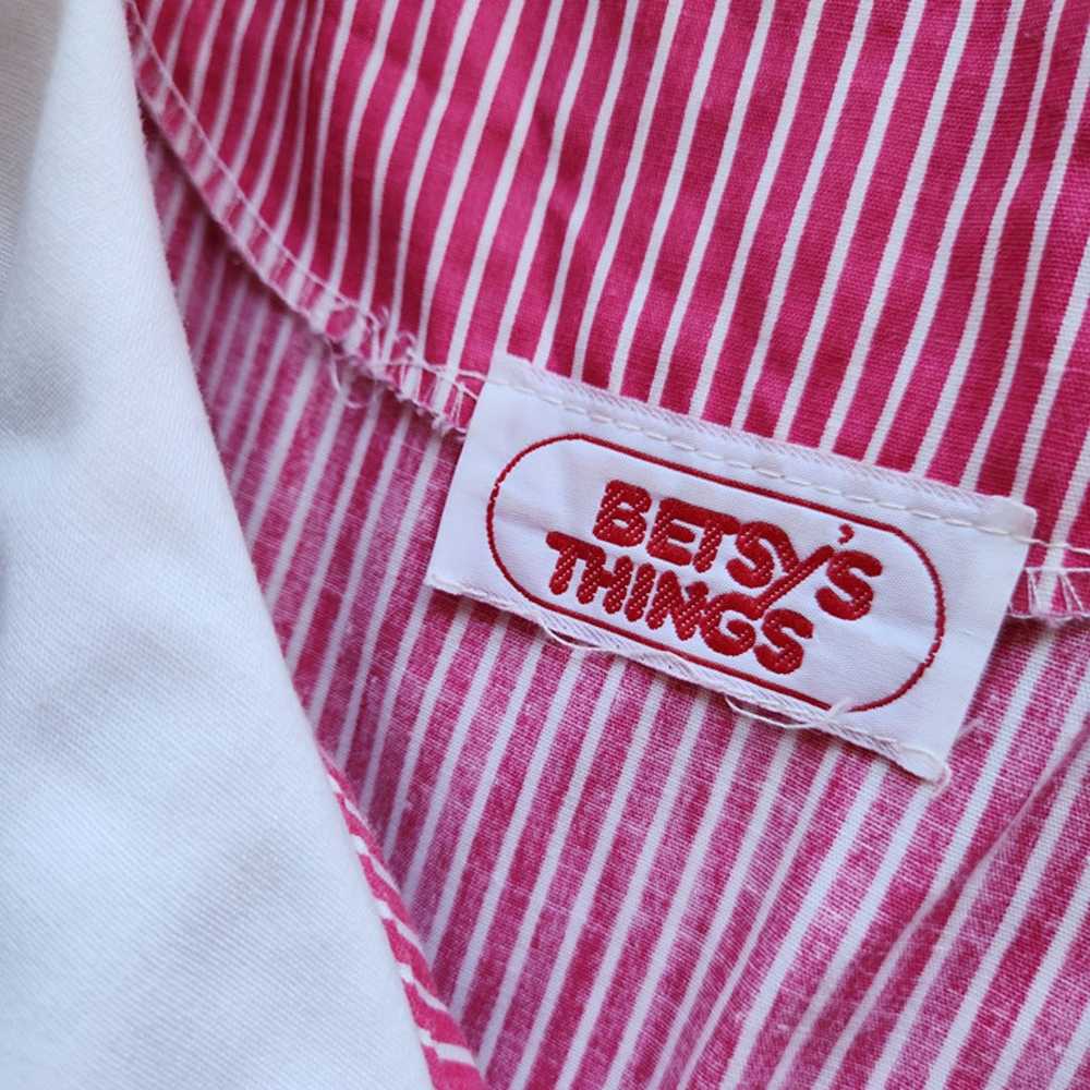 Vintage Betsy's Things Pinstripe Jumpsuit Long Sl… - image 5