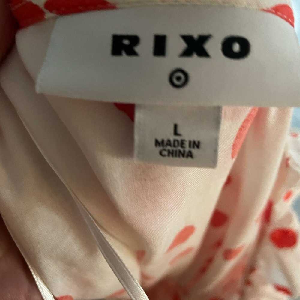 Rixo X Target orange polka dot wrap dress large - image 3