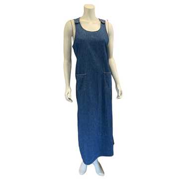 Vintage Denim Overall Maxi Dress