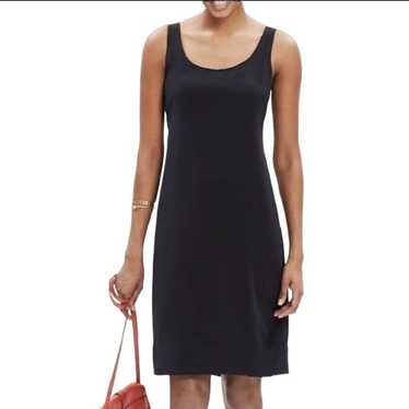 Madewell Lookout Black Silk Dress Size L - image 1