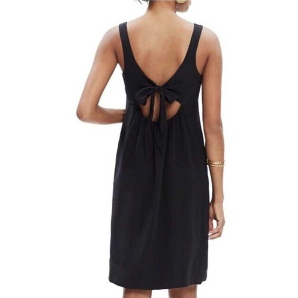 Madewell Lookout Black Silk Dress Size L - image 2