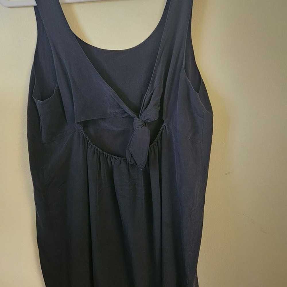 Madewell Lookout Black Silk Dress Size L - image 5
