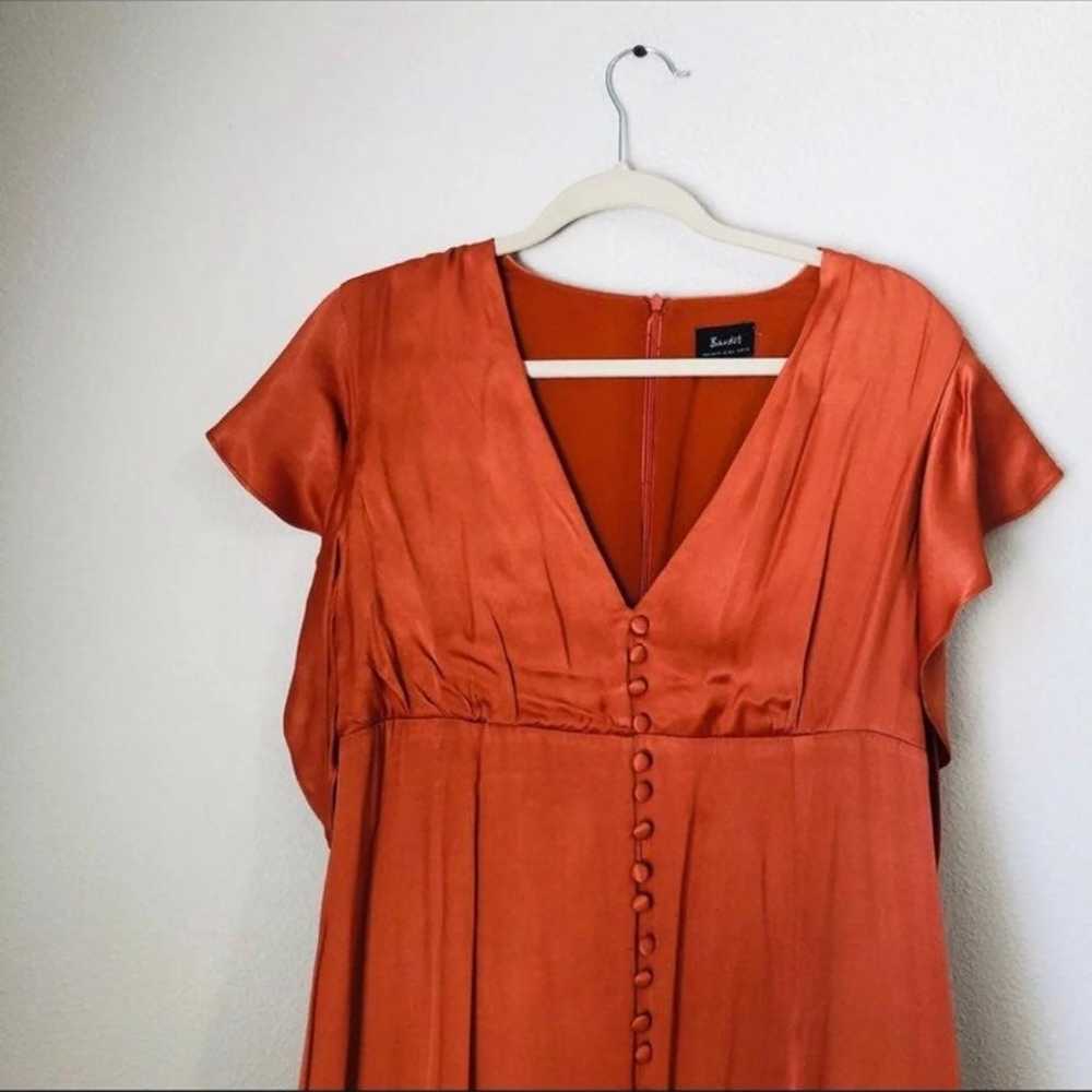 Rust Orange Midi Dress - image 3