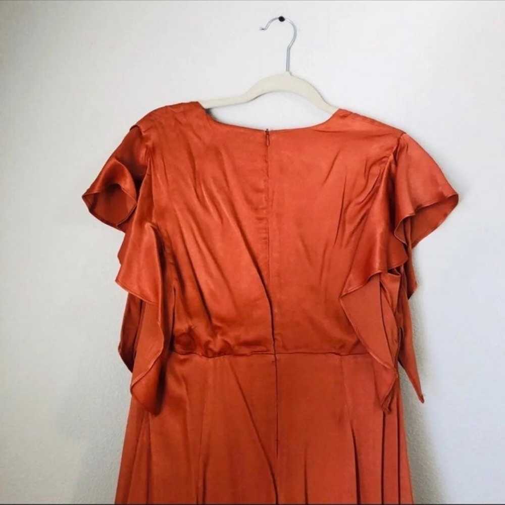 Rust Orange Midi Dress - image 4