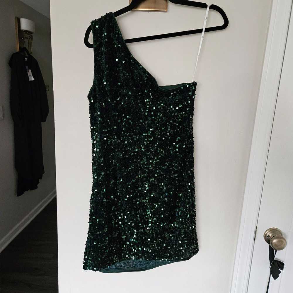 Lulu's Dark Green Endless Luxe Sequin Velvet One-… - image 10