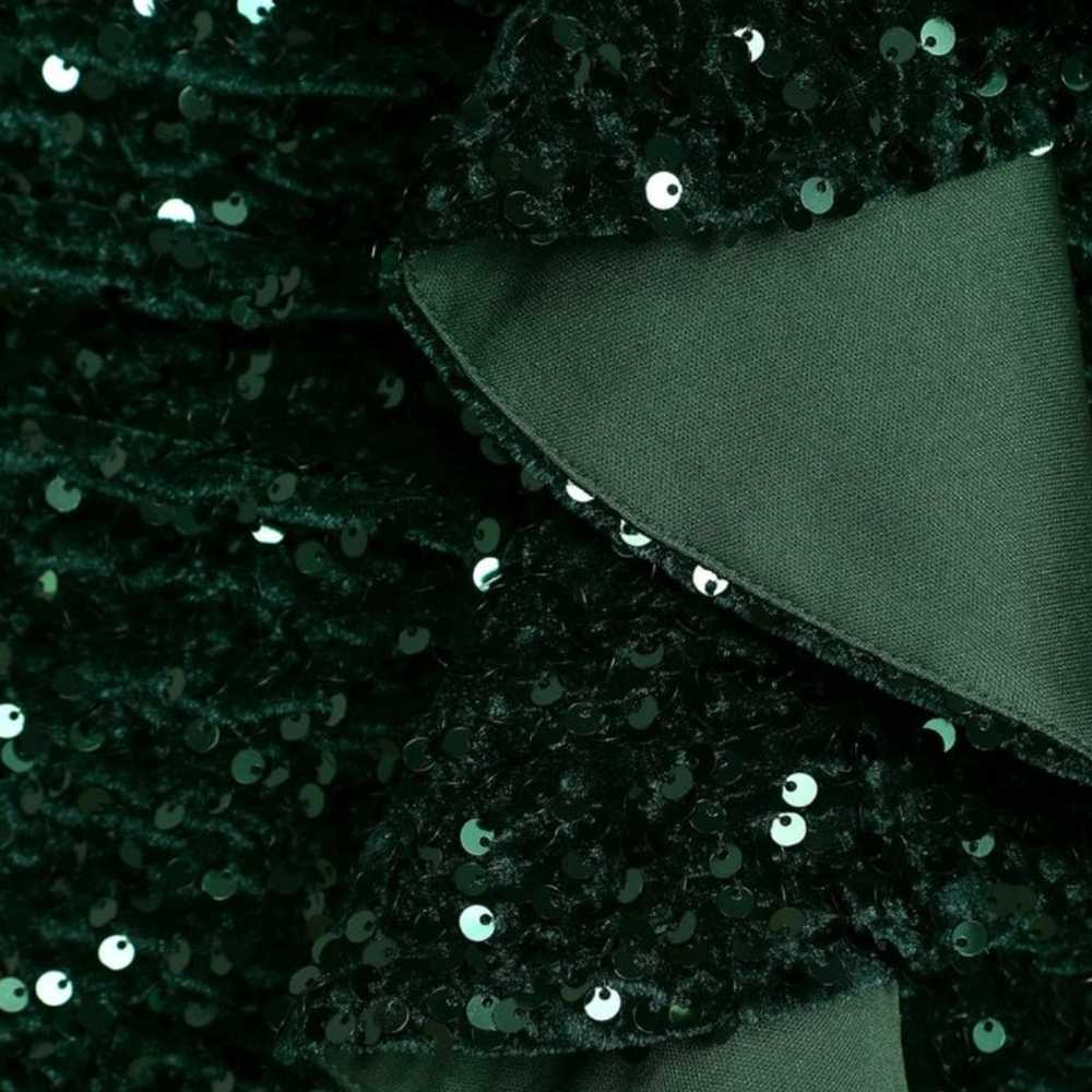 Lulu's Dark Green Endless Luxe Sequin Velvet One-… - image 4