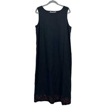 John Paul Richards Maxi Dress Women Linen Blend Z… - image 1