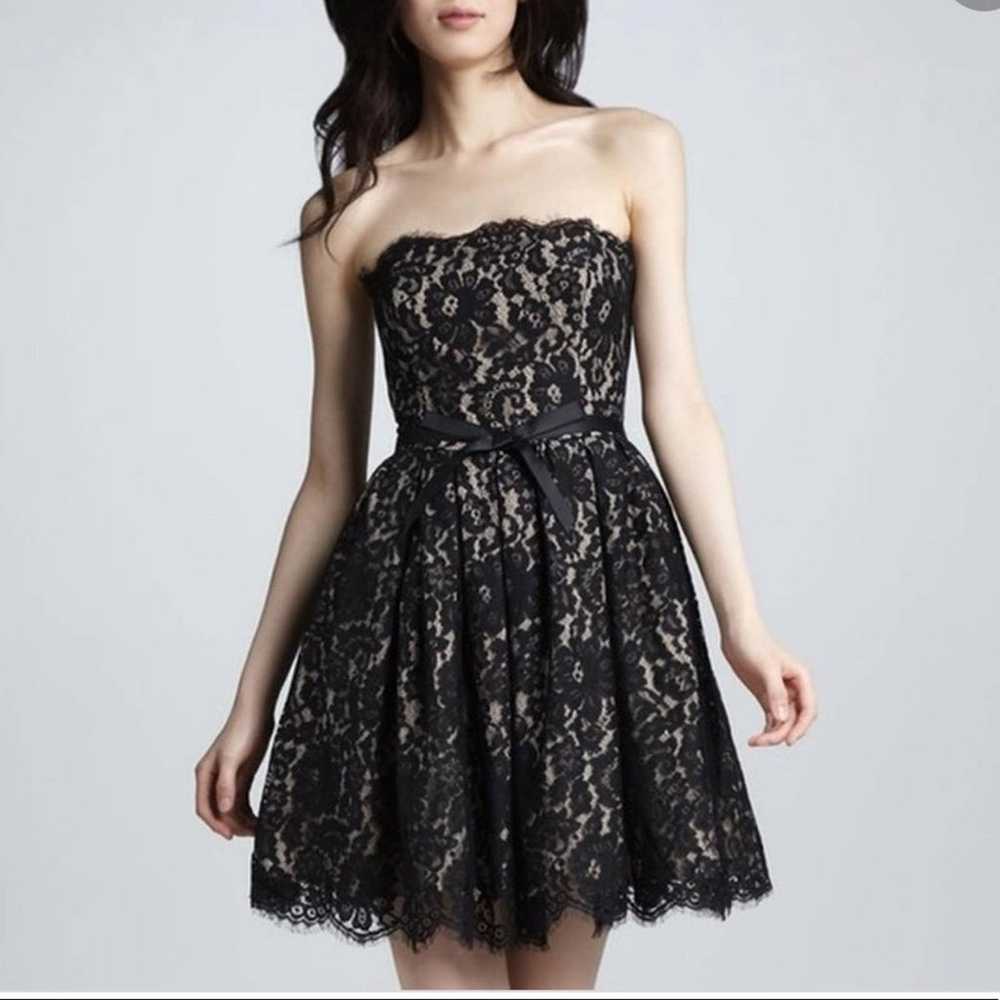 Robert Rodriguez for Target Black Strapless Lace … - image 1