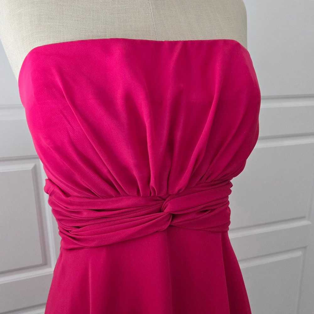Strapless Pink Chiffon High-low Prom/Homecoming D… - image 2