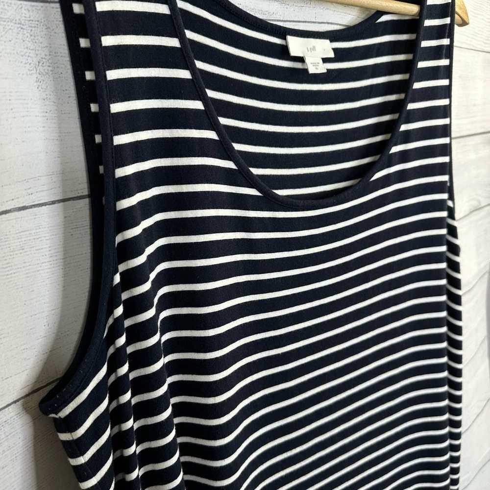 J Jill Womens size XL Striped Blue White Maxi Sle… - image 4