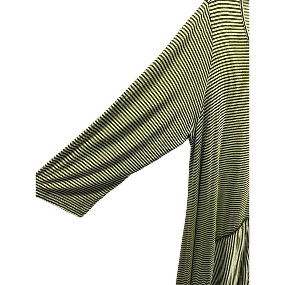 Comfy USA Green/Black Stripe Scoop Neck Long Slee… - image 4