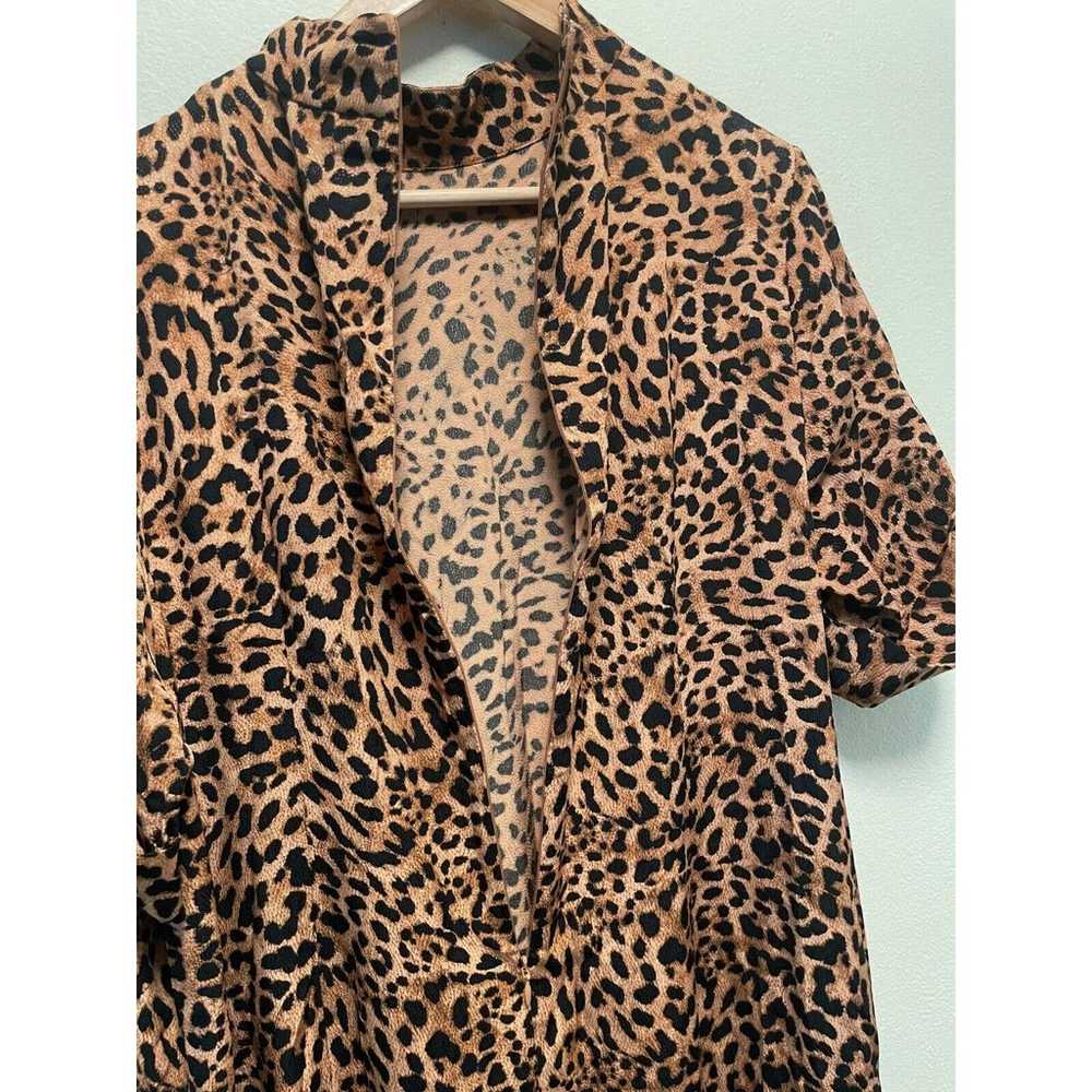 Chicos Womens Midi Dress Size 16 Animal Print Cuf… - image 4