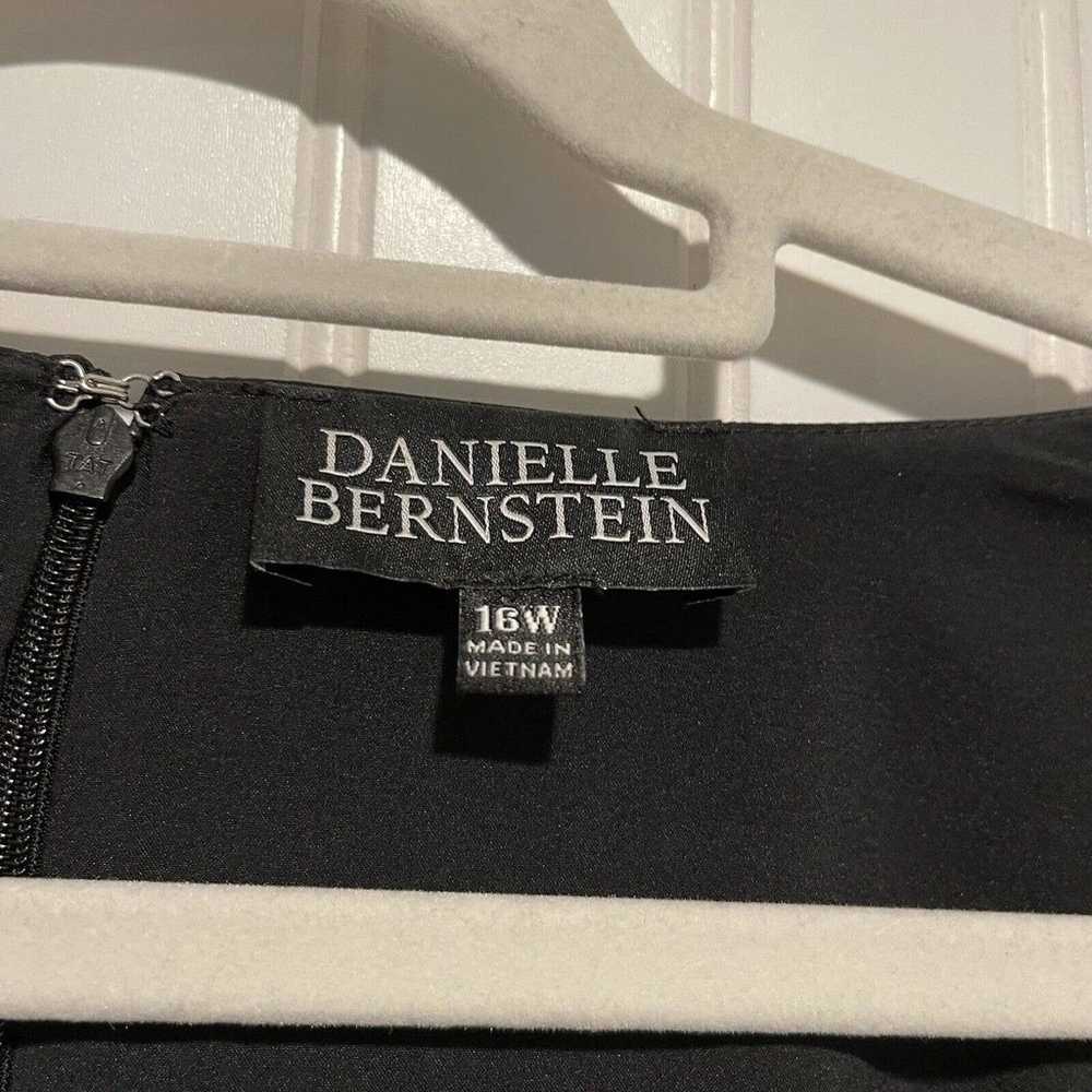 Danielle Bernstein Black Satin Dress Square Neckl… - image 5
