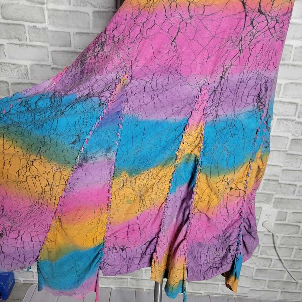 Upcycled Pastel Rainbow Stripe Tie Dye Frankenste… - image 2
