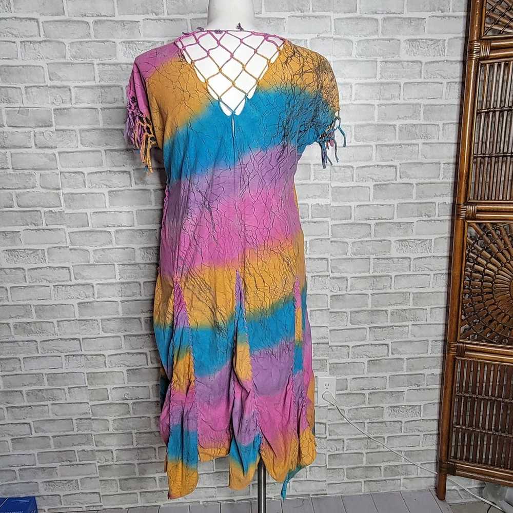 Upcycled Pastel Rainbow Stripe Tie Dye Frankenste… - image 6
