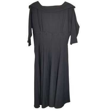 Lindy Bop Womens XL Black 3/4 Sleeves Collared Pl… - image 1
