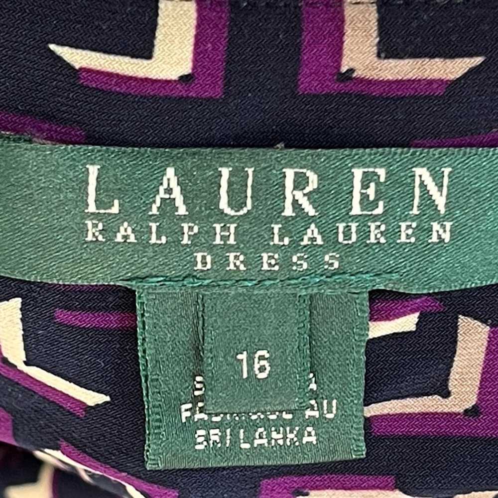 Ralph Lauren Dress Size 16 Womans Navy Blue Purpl… - image 7