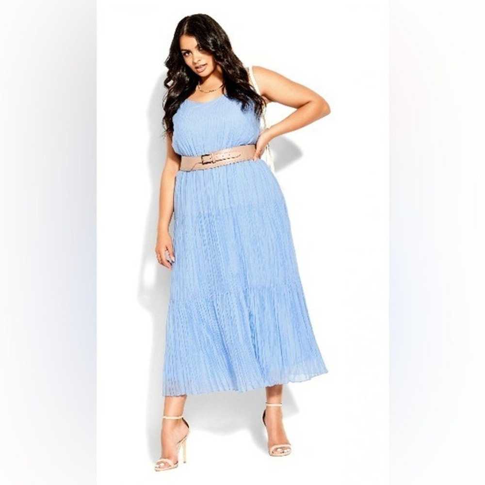 City Chic Sabina Tiered Bluebell Maxi Dress, Size… - image 3