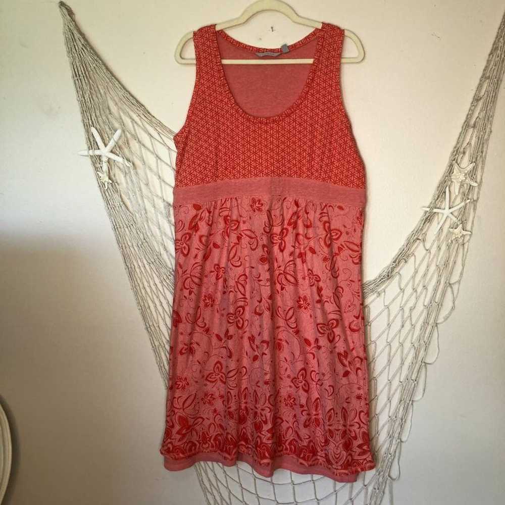 ATHLETA Vyasa Dress in Flame Red and Tiger Lily 1X - image 3