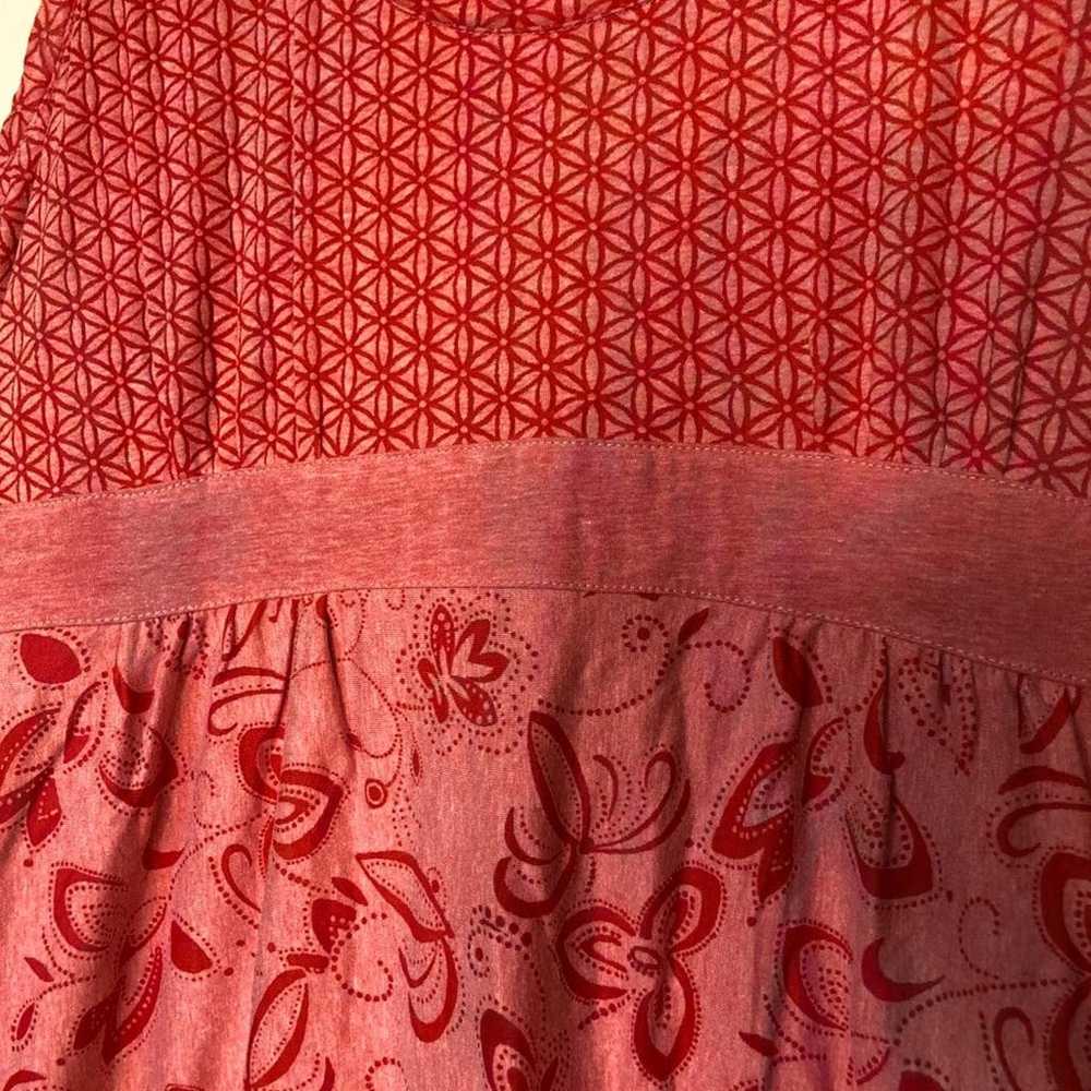 ATHLETA Vyasa Dress in Flame Red and Tiger Lily 1X - image 4