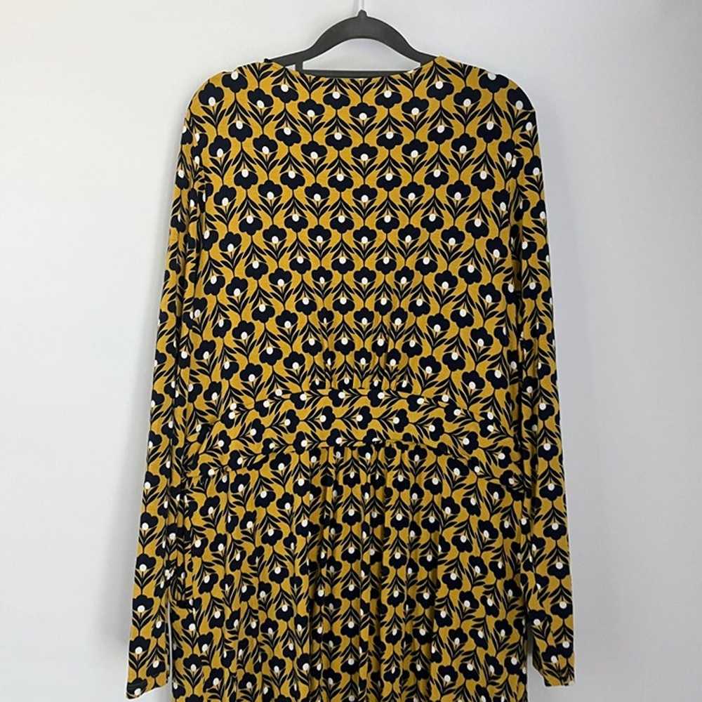 Boden Abigail Long Sleeve Yellow Black Printed Lo… - image 10