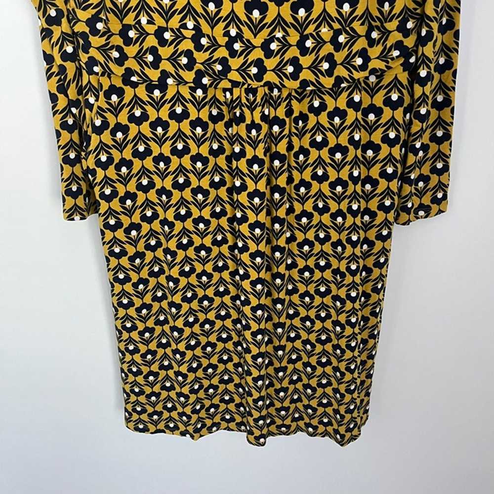 Boden Abigail Long Sleeve Yellow Black Printed Lo… - image 3