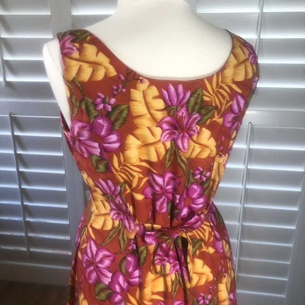 FYC Sleeveless Button Front Floral Rayon Dress 16… - image 11