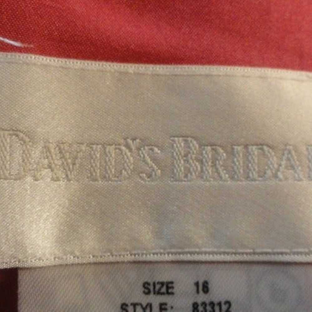 Davids Bridal Hot Pink Formal Dress Size 16 SKU 0… - image 5
