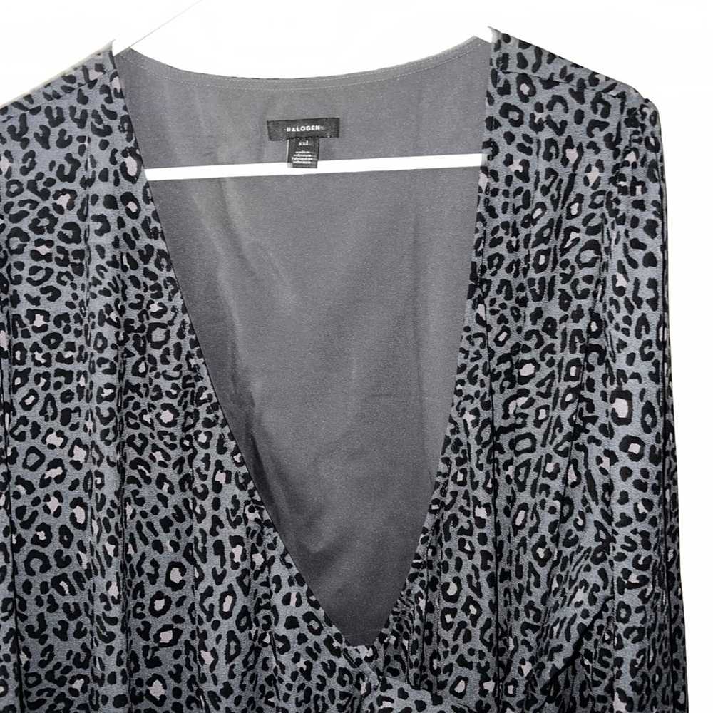 Halogen Cheetah Print Long Sleeve Wrap Dress Size… - image 3