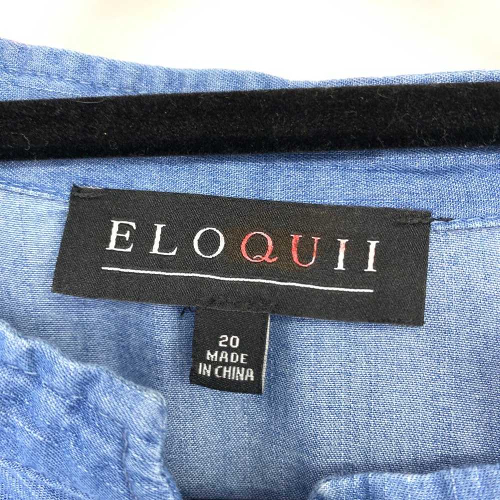 Eloquii Women's Size 20 Blue Chambray Romper Tie … - image 7
