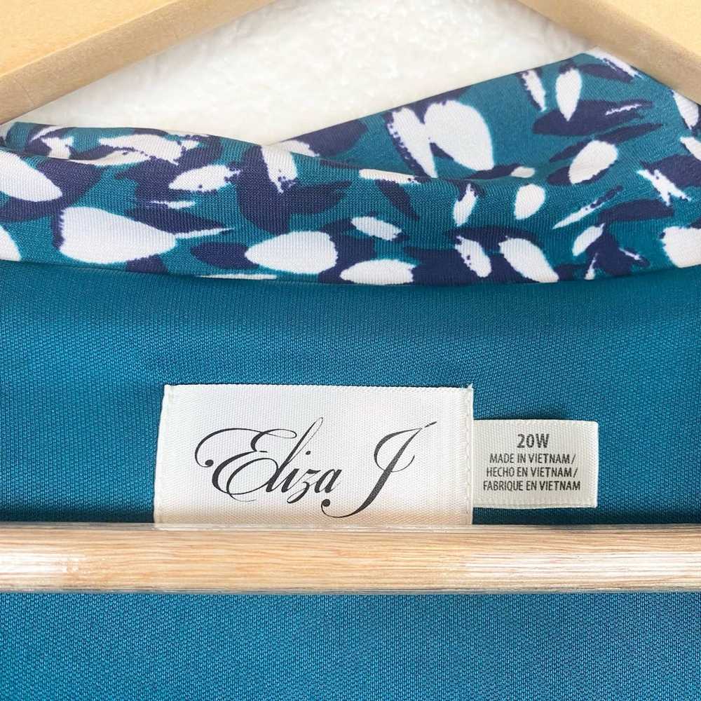 Eliza J Blue Floral Faux Wrap Dress Size 20 - image 5