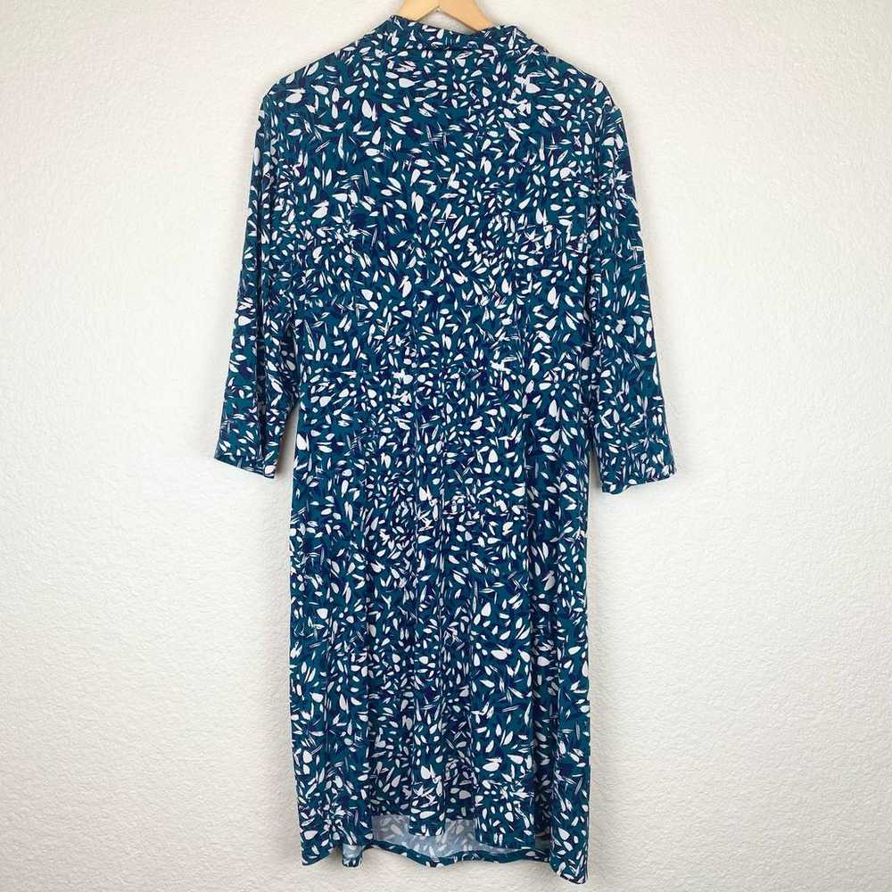 Eliza J Blue Floral Faux Wrap Dress Size 20 - image 8