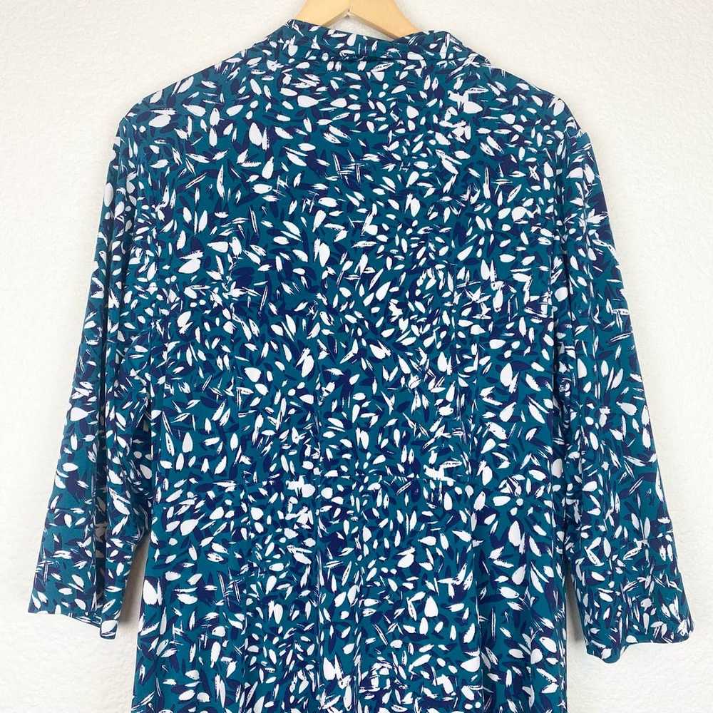Eliza J Blue Floral Faux Wrap Dress Size 20 - image 9