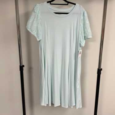 NWT Torrid Light Blue Knit Dress with Pockets Siz… - image 1