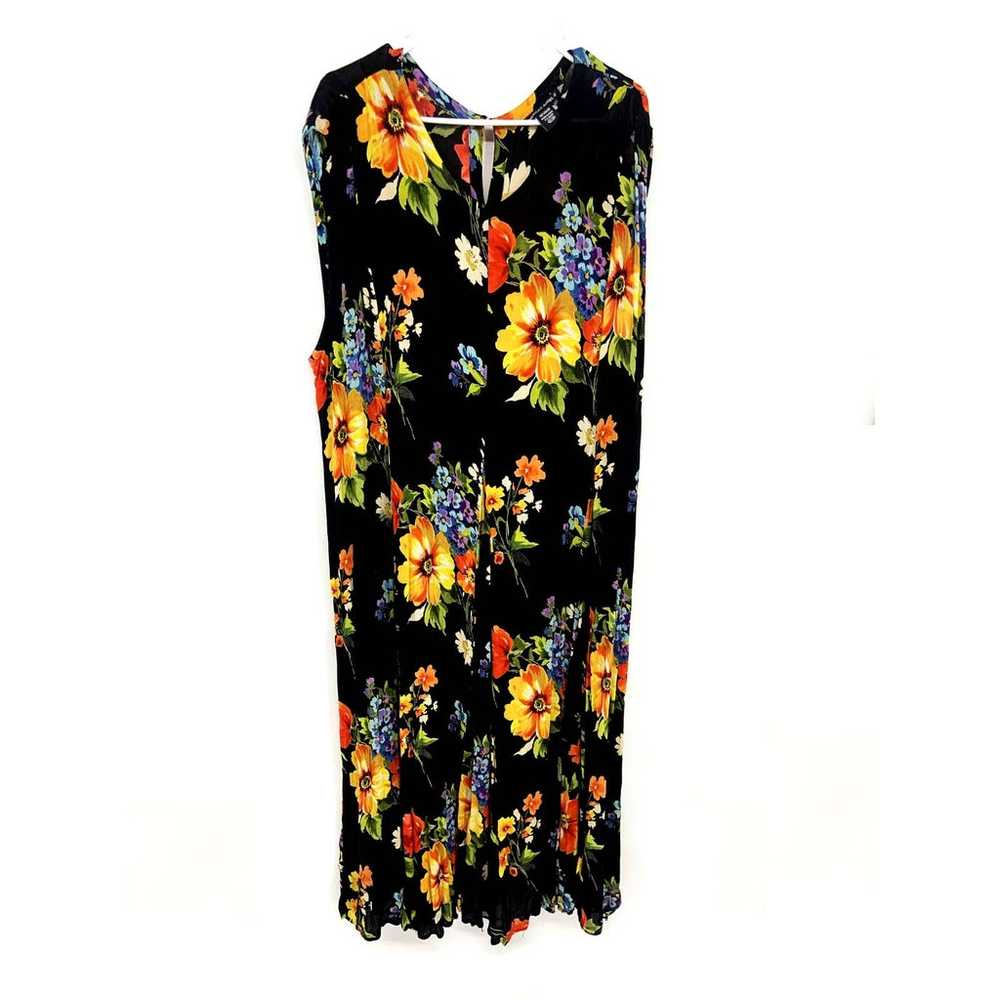 American Angel Black Floral Maxi Dress Sleeveless… - image 1
