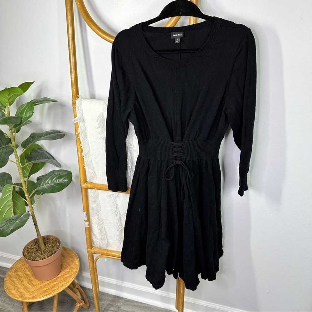 Torrid Black Sweater Dress sz 2 - image 2