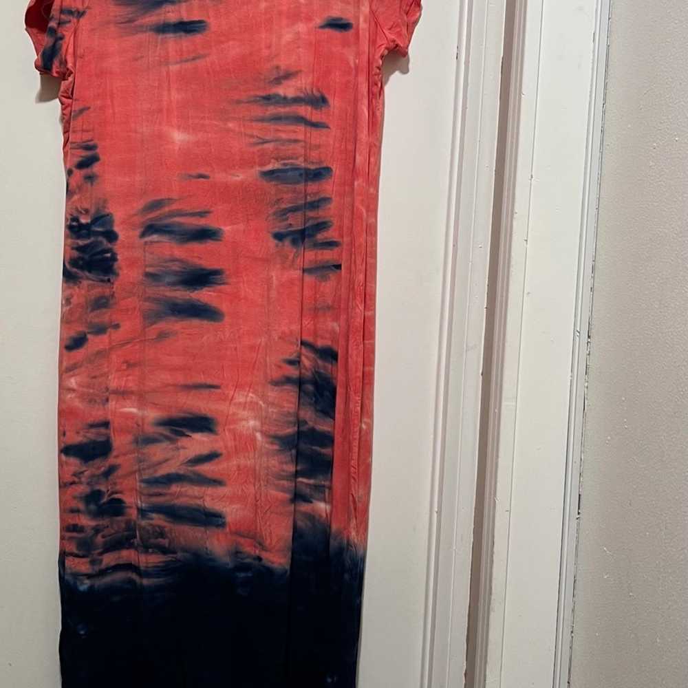 Torrid Tshirt Maxi Dress Super Soft Coral Ombre S… - image 7