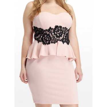 Fashion To Figure Strapless Peplum Dress - image 1