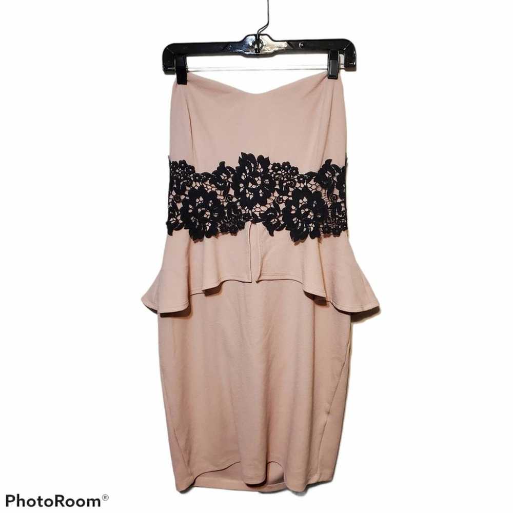Fashion To Figure Strapless Peplum Dress - image 3