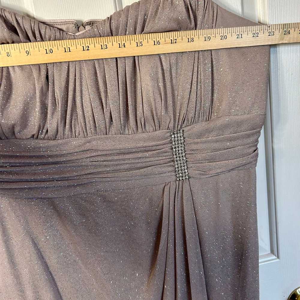 R&M RICHARDS Size 22W Maxi Dress Taupe Rhinestone… - image 5