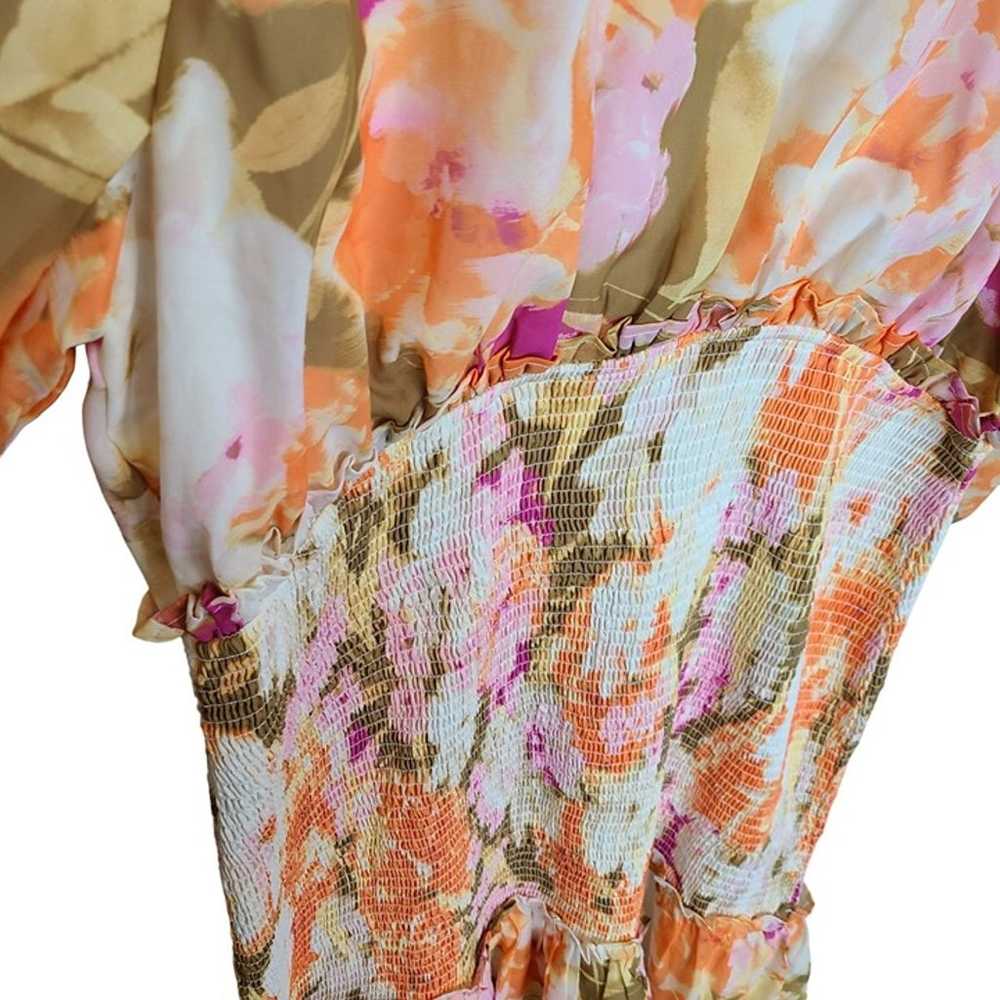 Rachel Parcell Womens XXL Orange Spring Floral Sm… - image 6