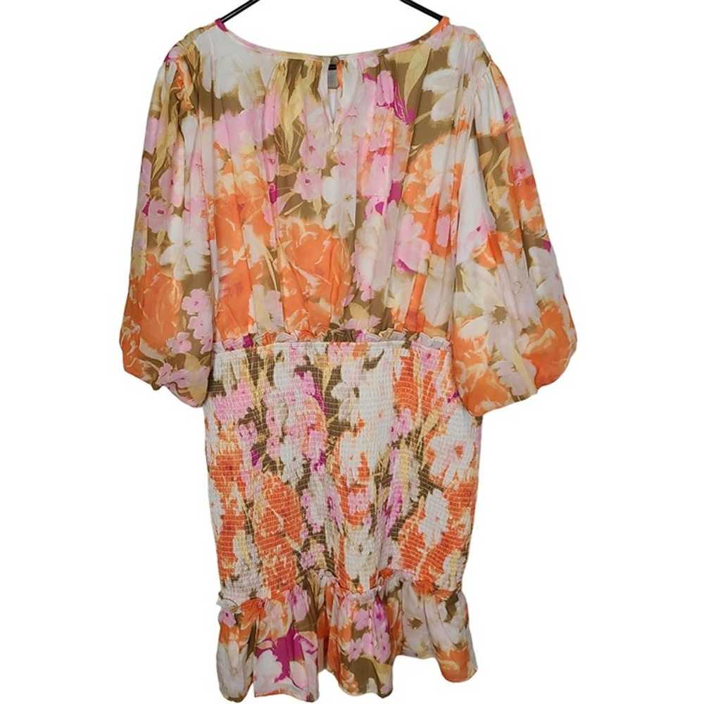 Rachel Parcell Womens XXL Orange Spring Floral Sm… - image 9