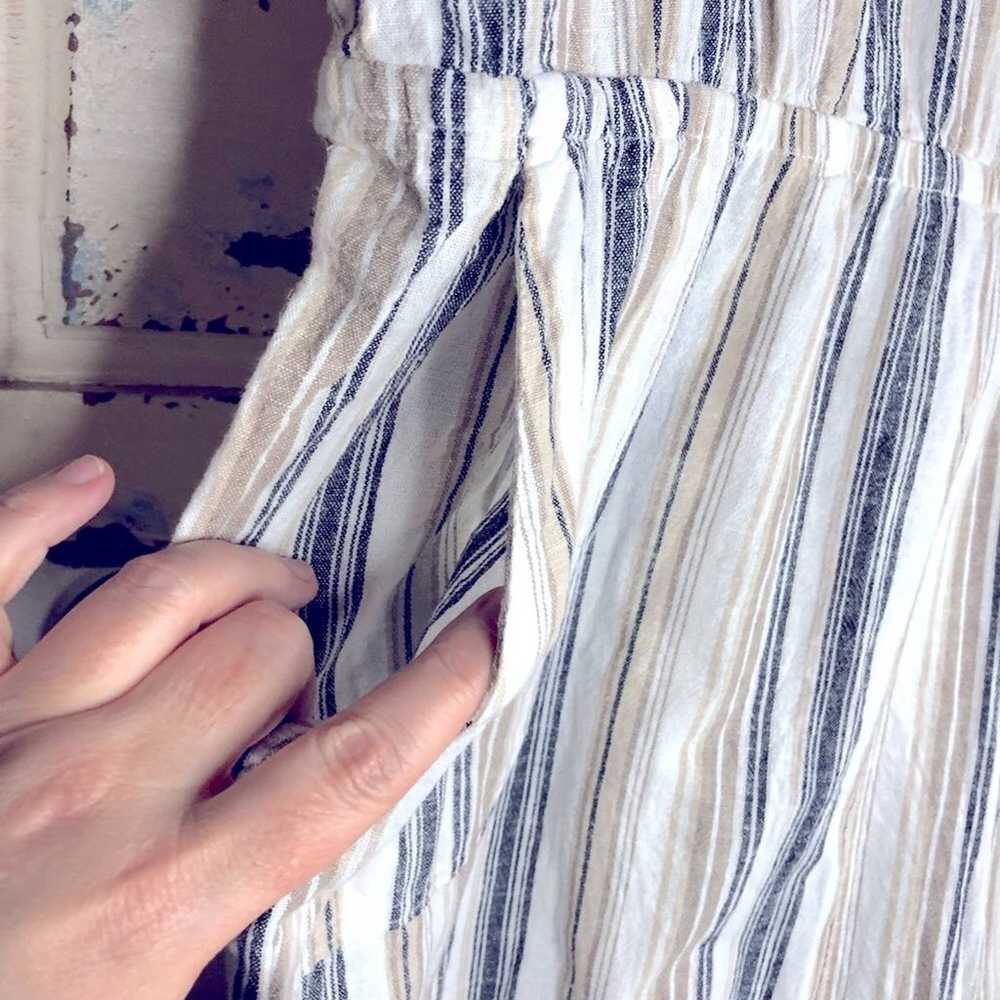 Deja BLEU linen blend striped jumpsuit - image 3