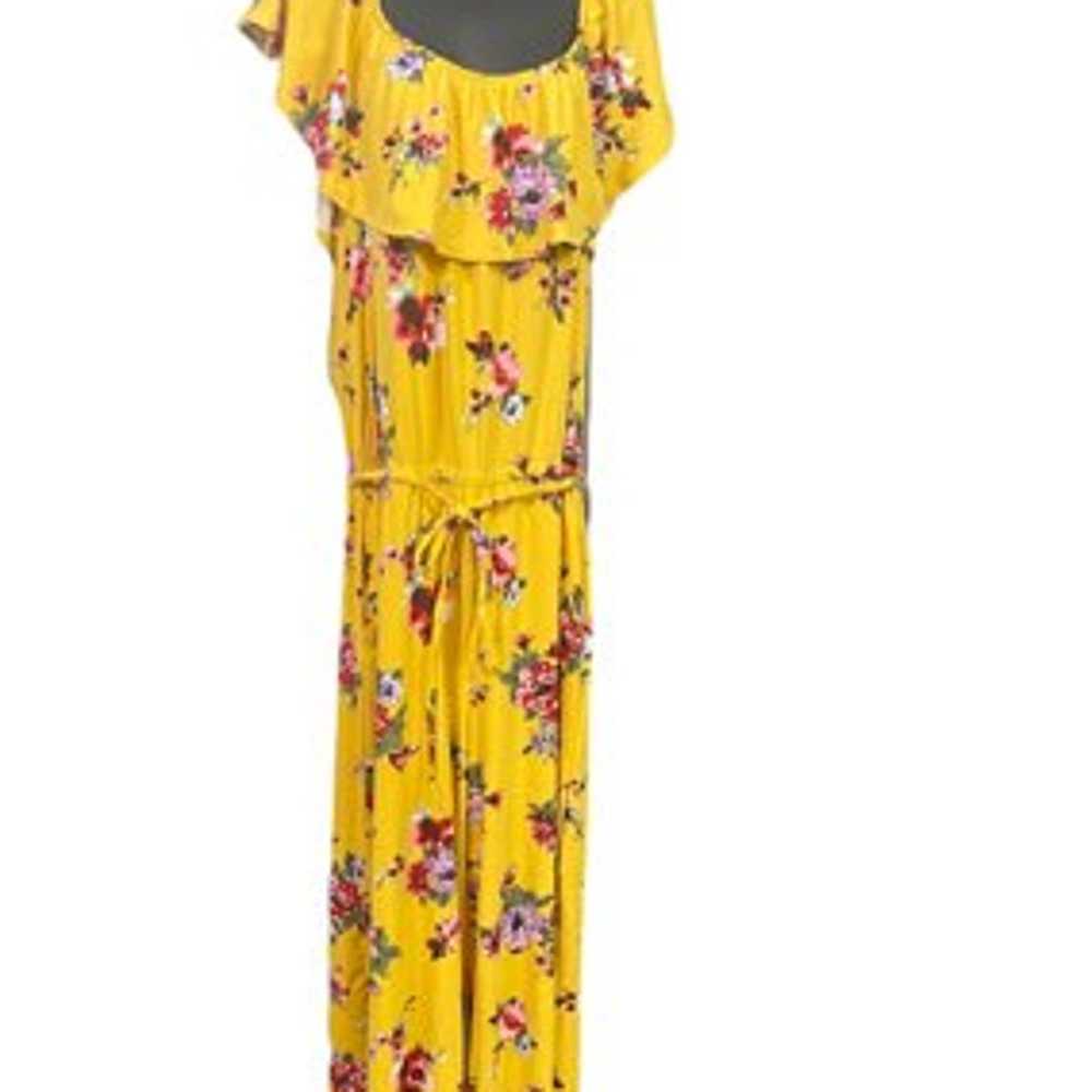 jumpsuits and rompers yellow fashion off the shou… - image 3