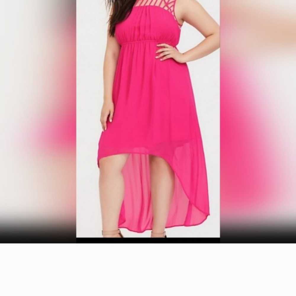 Torrid high low hot pink dress 3x - image 1
