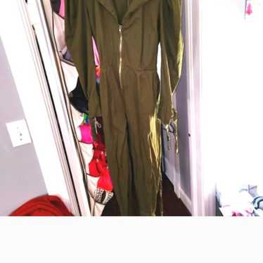 Fashion to figure olive green jumpsuit size 3 - image 1